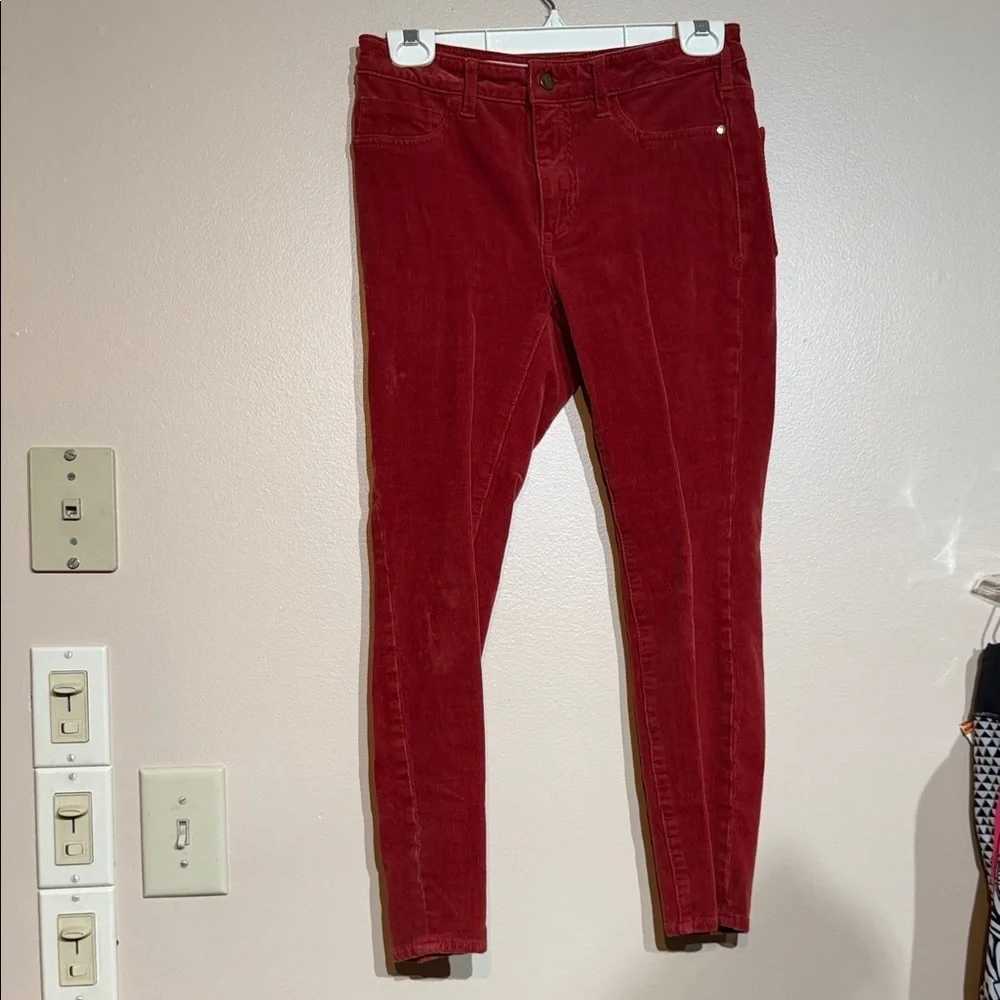 Pilcro Women's Vibrant Red Skinny Jeans